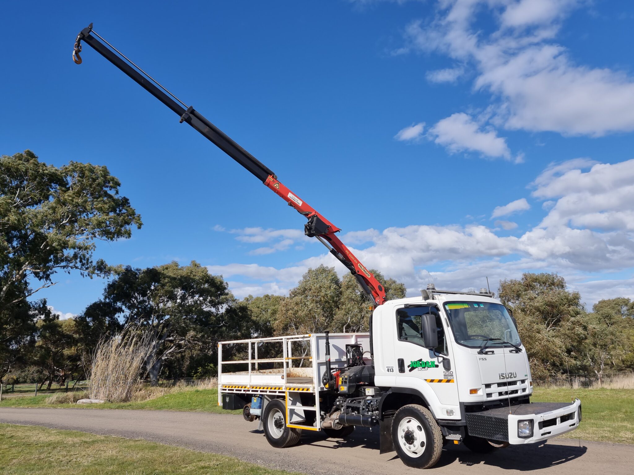 HiRail Flatbed Crane Trucks Jordan Rail